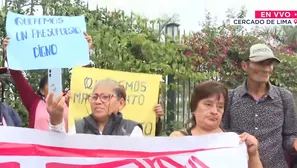 Integrantes de ollas comunes realizan un plantón frente al Congreso de la República. / Video: Canal N