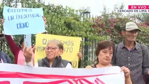 Integrantes de ollas comunes realizan un plantón frente al Congreso de la República. / Video: Canal N