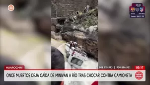 Once muertos tras caída de miniván al río Rímac en Huarochirí. Foto y video: América Noticias
