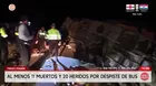 Once muertos deja el despiste de un bus en Tingo María