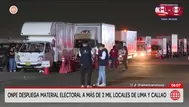 ONPE despliega material electoral a más de 2 mil locales en Lima y Callao