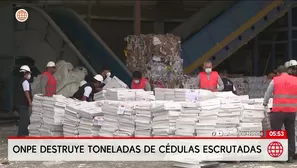 ONPE destruye 431 toneladas de cédulas de sufragio. Foto y video: América Noticias