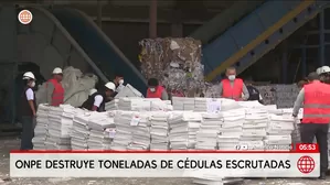ONPE destruye 431 toneladas de cédulas de sufragio. Foto y video: América Noticias