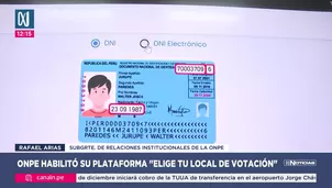 ONPE: plataforma para votar ya está activa en todo el país/Video: Canal N