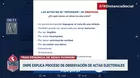 La ONPE explica el proceso de observación de actas electorales