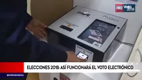 El voto electrónico se realizará en 39 distritos a nivel nacional. Foto: captura de TV