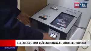 El voto electrónico se realizará en 39 distritos a nivel nacional. Foto: captura de TV