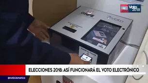 El voto electrónico se realizará en 39 distritos a nivel nacional. Foto: captura de TV