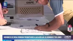 ONPE: miembros de mesa deben llegar a las 6 a. m. el 7 de junio/ Video y Foto: Canal N