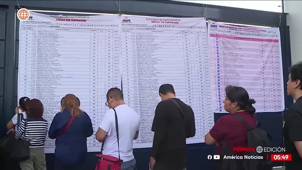 ONPE reubica 386 mesas de votación para la segunda vuelta. Foto: América noticias