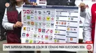 ONPE supervisó prueba de color de cédulas para elecciones 2026