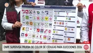 ONPE supervisó prueba de color de cédulas para elecciones 2026
