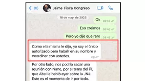 En otra de las conversaciones, Villanueva resalta que es el “único autorizado” / Video: Canal N