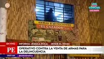 Operativo contra venta ilegal de armas. Foto y video: América Noticias