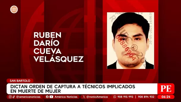 Dictan orden de captura a técnicos implicados en muerte de mujer en San Bartolo. Foto: Unidad de investigación