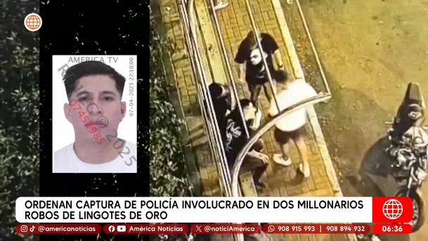 Ordenan captura de policía involucrado en dos millonarios robos de lingotes de oro. Foto: Unidad de investigación