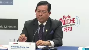 Eduardo Arana negó que el Ejecutivo haya ordenado agresiones en protestas y dijo que se investiga a grupos organizados que atacan a la policía. Video: Canal N