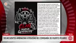 Organización criminal amenaza a policías en Tumbes/ Video y Foto: América Noticias