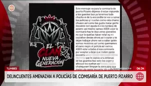 Organización criminal amenaza a policías en Tumbes/ Video y Foto: América Noticias