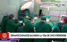 Órganos donados salvarán la vida de cinco personas - Noticias de policia-nacional-peru