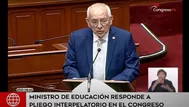 Óscar Becerra: Pleno del Congreso interpela al ministro de Educación