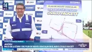 Inician marcha blanca de desvíos vehiculares por obras en el óvalo Faucett