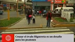 Transeúntes denuncian falta de señalización en el Óvalo de Higuereta. Foto: captura de TV