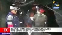 Trabajaban en una mina cuando fueron sorprendidos por un derrumbe