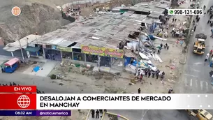 Desalojo en Manchay. Foto y video: América Noticias