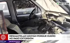 Pachacamac: Desmantelan miniván porque dueño no pagó a extorsionadores - Noticias de duenos