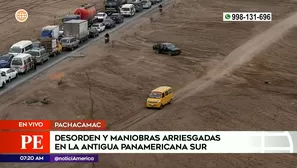 Caos vehicular en Pachacamac. Foto y video: América Noticias