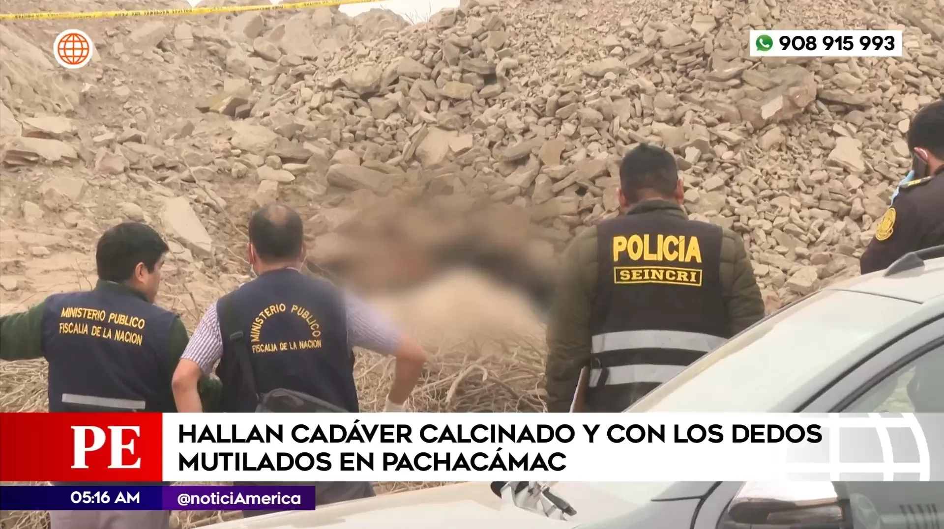 Hallan cadáver en Pachacámac. Foto: América Noticias