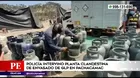 Pachacámac: Policía intervino planta clandestina de envasado de GLP