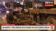 Padre de familia muere en choque en Villa María del Triunfo