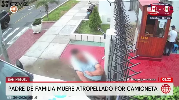 Padre de familia muere tras ser embestido por camioneta en San Miguel. Foto: América Noticias Padre de familia muere tras ser embestido por camioneta en San Miguel. Foto: América Noticias