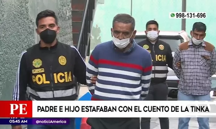 Padre e hijo estafaban con el cuento de la Tinka