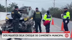 Padre e hijo mueren tras choque de camioneta municipal en Huaral. Foto y video: América Noticias