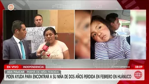 Padres buscan a niña de dos años desaparecida en Huánuco