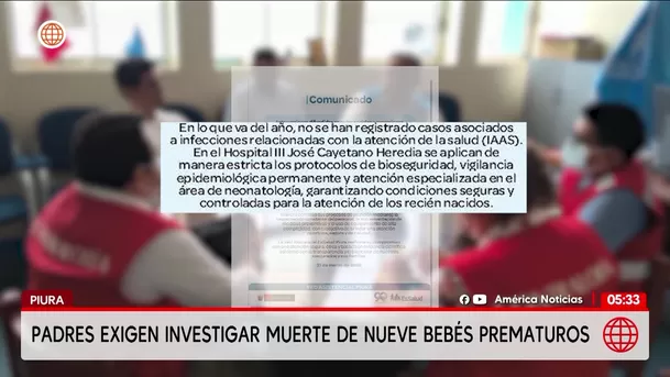 Padres denuncian muerte de nueve bebés prematuros en hospital de Piura. Foto: América Noticias