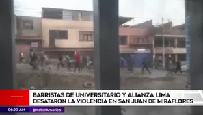 Barras de la U y Alianza se enfrentaron en SJM. Foto: América Noticias