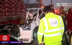 Panamericana Norte: Conductor se salvó de milagro luego chocar contra camión - Noticias de antonov