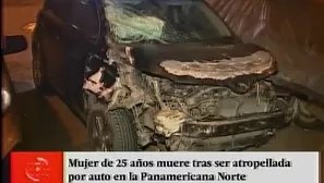 Dos pesonas murieron atropelladas en Panamericana Norte. Foto: captura de TV