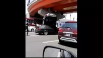 Accidente en la Panamericana Sur. Foto: captura de video Canal N.