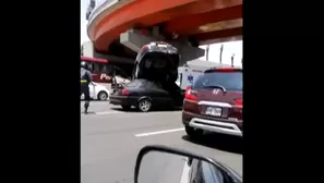 Accidente en la Panamericana Sur. Foto: captura de video Canal N.