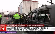 Panamericana Sur: Siete muertos y cuatro heridos deja accidente en Punta Hermosa - Noticias de punta-sal