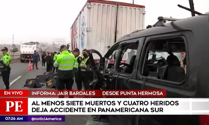 Panamericana Sur: Siete muertos y cuatro heridos deja accidente en ...