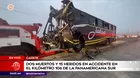 Panamericana Sur: Dos muertos y 15 heridos en accidente en Cañete