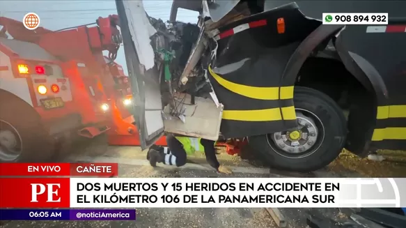 Accidente de tránsito en la Panamericana Sur. Foto: América Noticias