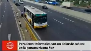 Dron registra paradero informal.