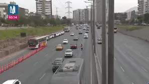 Prohíben ir por el carril izquierdo de la Panamericana Sur. Foto y video: Canal N